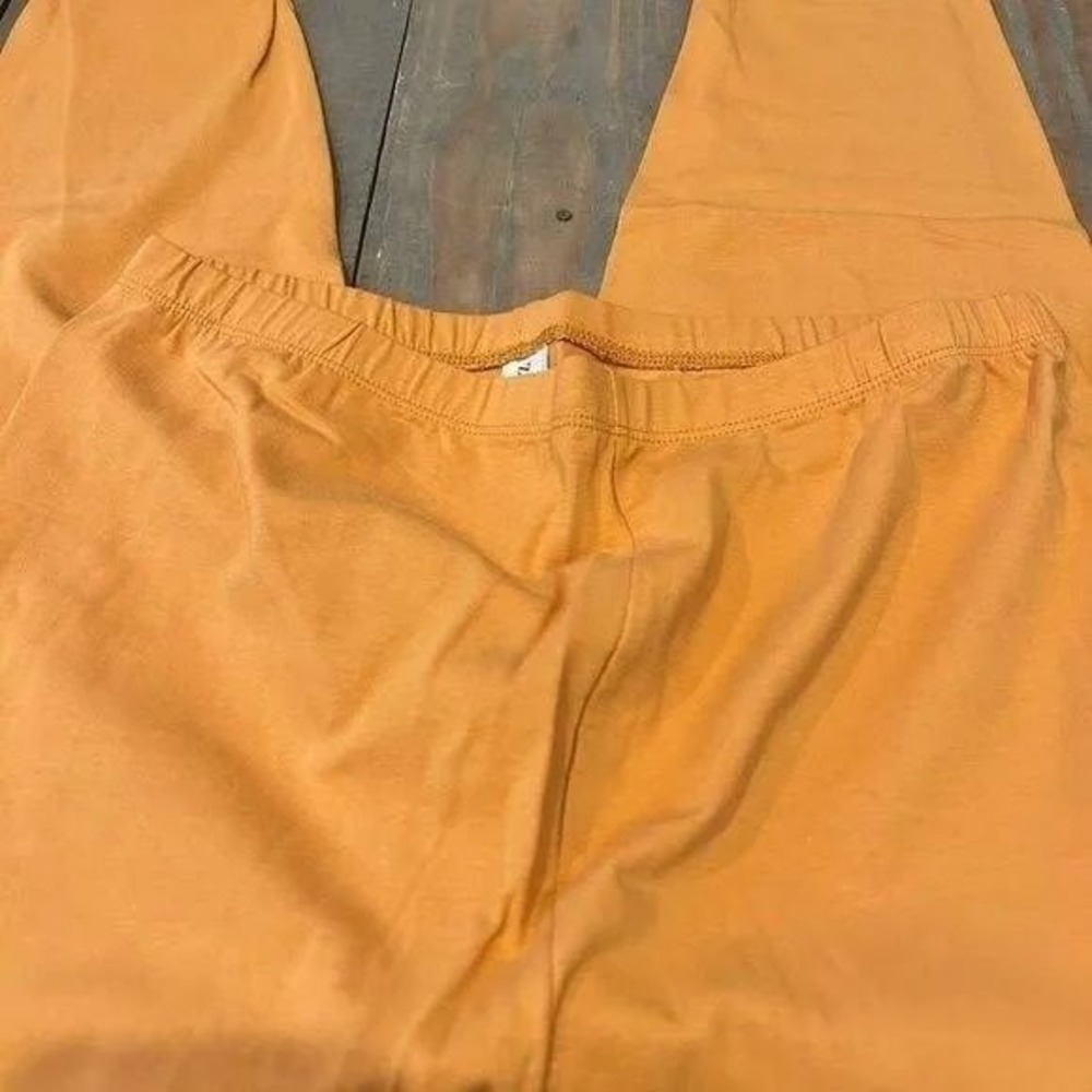 Zenana Women's Orange‎ Gauze Comfort Waistband Pants Casual Lounge Wear Size S